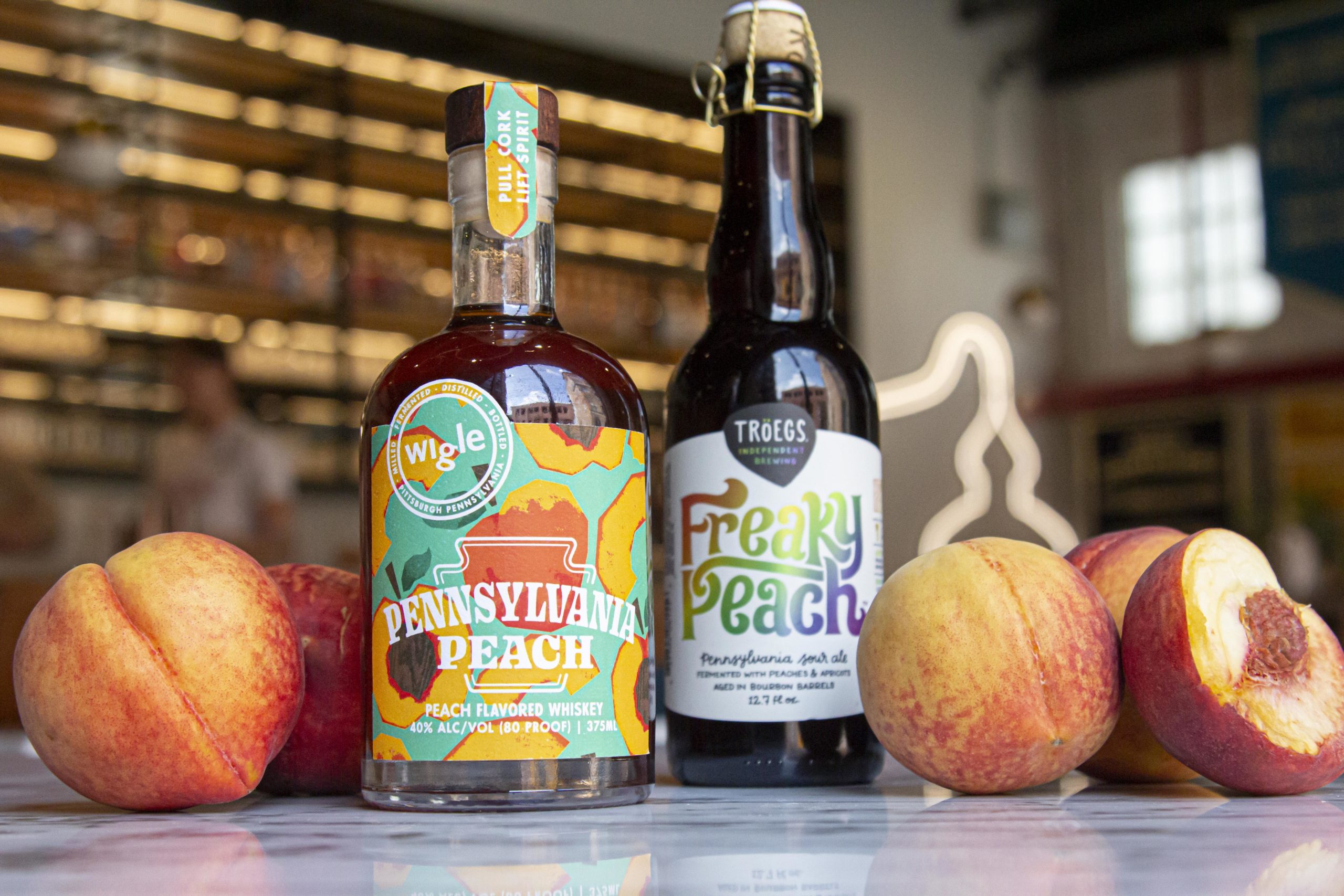 Pennsylvania Peach, our collaboration with Wigle Whiskey, is back